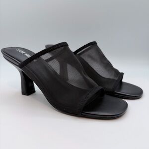 Steve Madden “Gleam” black Heeled Mules